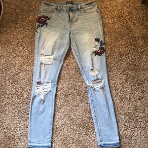 Abercrombie & Fitch Embroidered Jeans